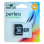 SD Micro PERFEO 16Gb+SD адаптер