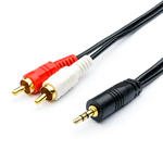 Аудио-видео шнур GEPLINK (AT1009) аудио-кабель 1.5 m (mini-Jack3.5(m) <=> 2RCA(m), стерео, пакет) (5